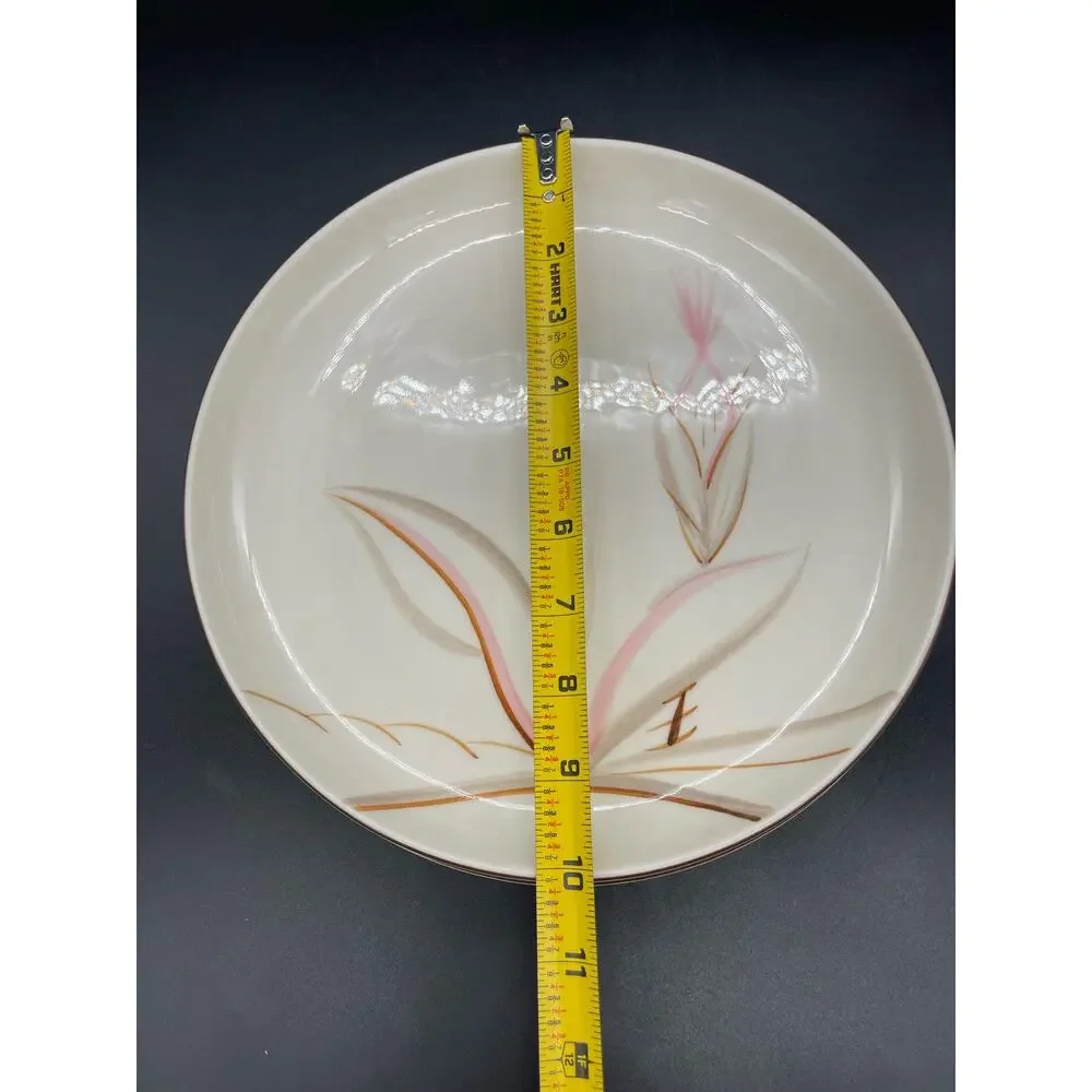 Vintage MCM Winfield True Porcelain Dragon Flower Set of 2 Dinner Plates 10